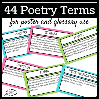 Preview of Poetry Terms Posters