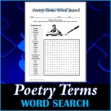 Poetry Terms Word Search Puzzle