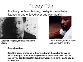 Preview of Poetry Tutorial: Close Reading of Tupac "Dear Momma" and Hughes "Mother to Son"