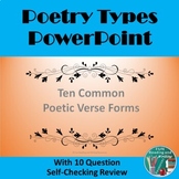 Poetry Types PowerPoint and Easel Assessment