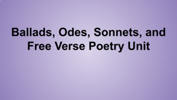 Preview of Poetry Unit 