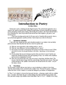 Preview of Poetry Unit: 15 Approaches to Enhance Instruction and Appreciation