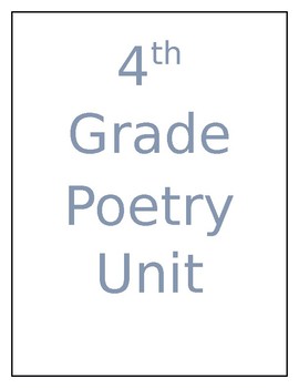 Preview of Poetry Unit