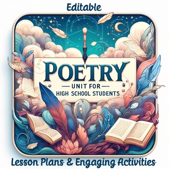 Poetry Unit EDITABLE by Teaching Made Easy123 | TPT