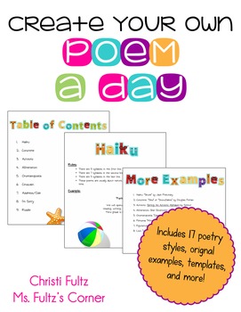 Preview of Poetry Unit For Big Kids: Writing a Poem a Day