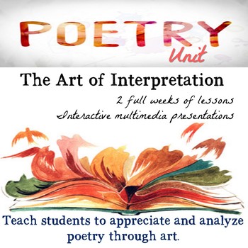 Poetry Unit : The Art of Interpretation No Prep