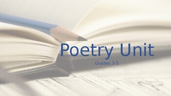 Preview of Poetry Unit + Student Notes Pages --> MANY Standards Covered!