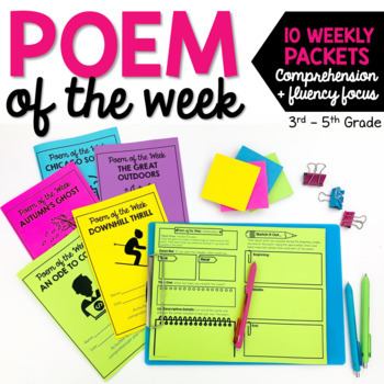 Preview of Elements of Poetry Unit: Poem of the Week Activity