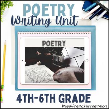 Preview of Poetry Unit - Poetry Writing - Figurative Language - Grades 4-6