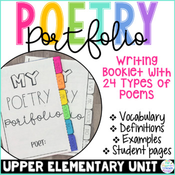 Poetry Unit Portfolio Tab Booklet | Writing Unit with 24 Types of Poems