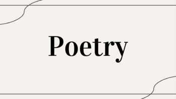 Poetry Unit (PowerPoint) by SisterCreators | TPT