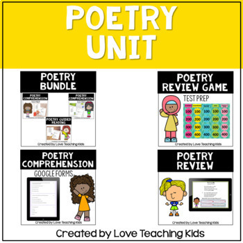 Preview of Poetry Comprehension Reading STAAR Test Prep Passages and Poetry Review Game