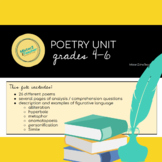 Poetry Unit: Search in the Text for Figurative Language & 