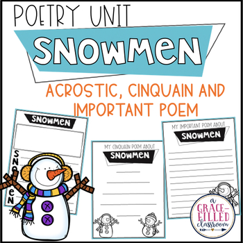 Preview of Snowmen Poetry | Winter Poetry | January Poetry