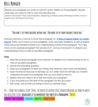 Preview of Poetry Unit: Support Central Idea via Text Evidence & Author's Purpose Analysis