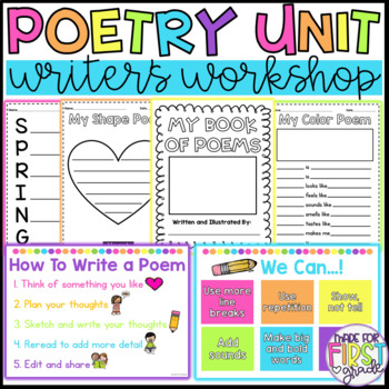 Preview of Poetry Unit for Writer's Workshop: First and Second Grade