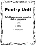 Poetry Unit- examples & student templates