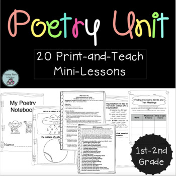 Preview of Poetry Unit for Grades 1-2 (Common Core Aligned)