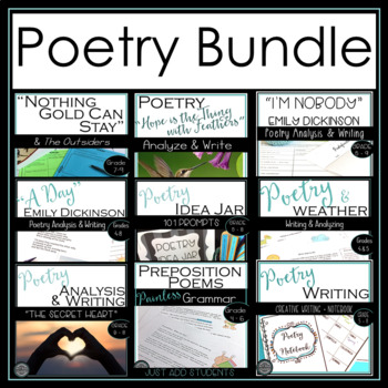 Preview of Poetry Unit with Analysis and Poetry Writing