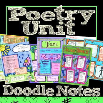 Preview of Poetry Unit with Doodle Notes and Activities