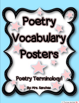 Preview of Poetry Vocabulary Posters