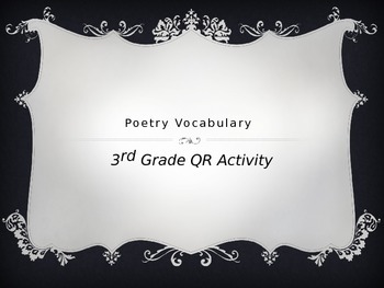 Preview of Poetry Vocabulary QR Task Cards