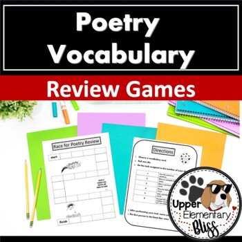 Preview of Poetry Vocabulary Review Games