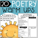 Poetry Writing {Warm Ups}