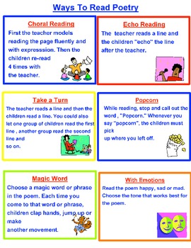 Poetry- Ways to Read Poems and Build Fluency by Real 