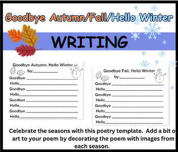 Preview of Poetry - Goodbye Autumn, Hello Winter