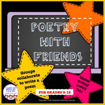 Preview of Collaborative activity, poetry writing, fun stuff, creative writing, printables
