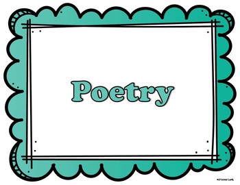 Word Wall Words for Poetry by Reading Past Bedtime-Norma Lewis | TPT