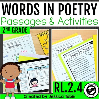 Preview of Poetry Unit Comprehension 2nd Grade RL.2.4 Alliteration, Rhyming, Context Clues