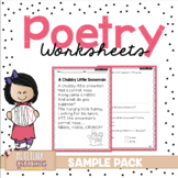 Poetry Worksheets Sample Pack