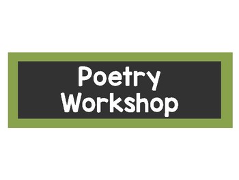 Preview of Poetry Workshop