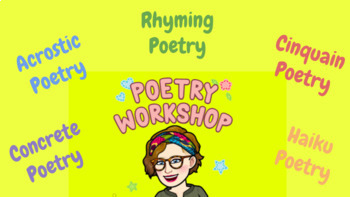 Poetry Workshop - Five Types of Poetry Google Slides by Laura Scanlon