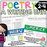 Poetry Writing Unit 2nd and 3rd Grade with Poems Incl Haik