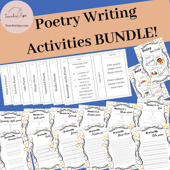 Poetry Writing Activities Bundle by Teachin Tips | TPT