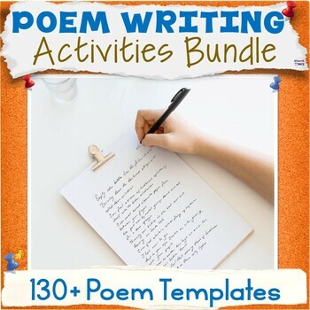 Poetry Writing Activities Curriculum - Poem Templates, Worksheets Bundle