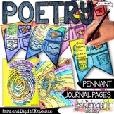 Poetry, One Pager Writing Activities, Poem in Your Pocket Pennant