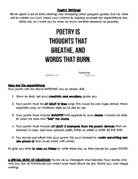 poetry assignment pdf