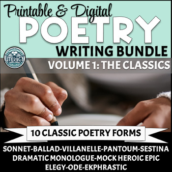 Preview of Poetry Writing Bundle - 10 Classic Poetic Forms - Volume 1 - Digital & Printable