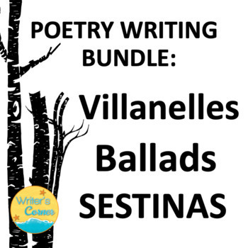 Preview of Poetry Writing - Ballad - Sestina- Villanelle - Writing Form to Guide Process