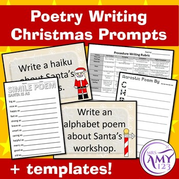 Preview of Poetry Writing Christmas Prompts