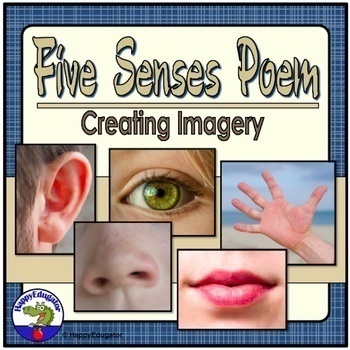 Preview of Poetry Writing - Five Senses Poem Creating Imagery with Easel Activity