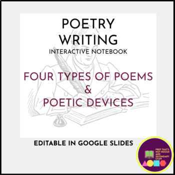 Preview of Poetry Writing - Interactive Notebook - Google Slides