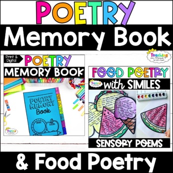 Preview of Poetry Writing Memory Book and Sensory Poems with Similes