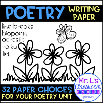 Preview of Poetry Writing Paper - Writing Workshop