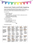Poetry Writing & Presentation Assignment / Task Sheet