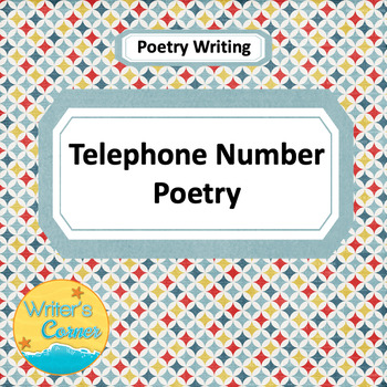Preview of Writing Poetry - Telephone Number Poems, Sub Plan, Creative Writing, Fun Stuff